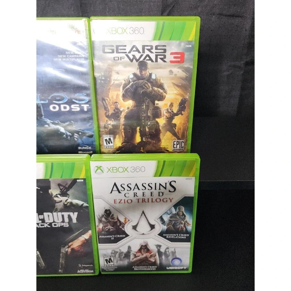 Lot Of 6 Games HALO (Xbox 360) 3, 4, Gears Of War 3, Black Ops, End War, & More!